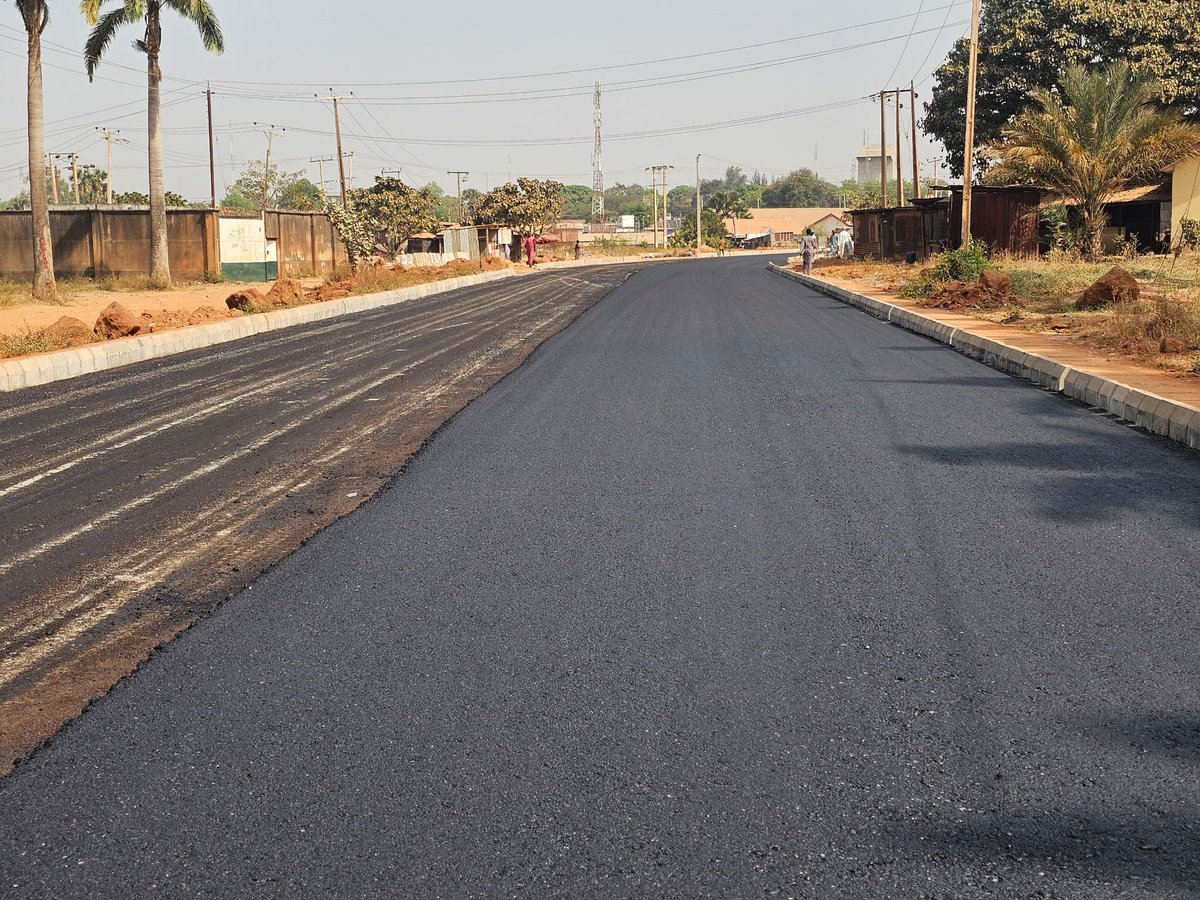Update on Nasarawa to flour mill road: 

Item of work: Asphaltic Binding Course.