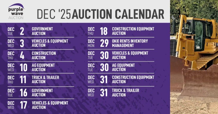 BrokerDaveV's tweet photo. December = 🔥 peak auction season.
Multiple Purple Wave auctions every week: construction, ag, trucks, trailers, govt &amp; more.
Year-end budgets + Section 179 = motivated buyers.
Got equipment to sell?
📲 DM me today. #Auction #UsedEquipment #PurpleWave https://t.co/cCeVMjtpbK