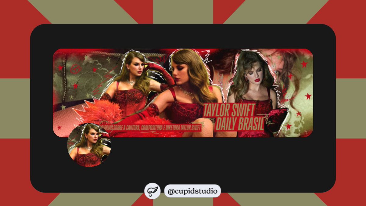 tswiftdailybr's tweet photo. Estamos de visual novo, novamente graças ao @CUPIDSTUDI0 . A equipe agradece por sua entrega de qualidade e esforço. ❤️‍🔥💋 https://t.co/pDH7trUI0D