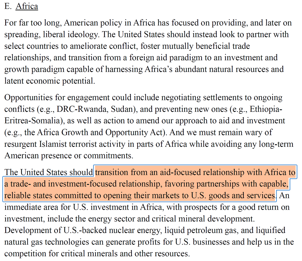 DawitAynAklilu's tweet photo. @tesfanews Oh, please! You’re only mentioned tangentially at the bottom of the document - hardly a U.S. national security concern. 😂😂😂You’d be better off focusing on how the “Trade, not aid” #TradeNotAid message managed to get heard. https://t.co/alDSRynSKJ