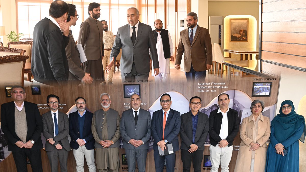 A delegation from Airlangga University visited Bahria University to enhance collaboration in research, journals, IP rights, and community development. Productive discussions paved the way for new academic and institutional partnerships.

#InternationalCollaboration #BU