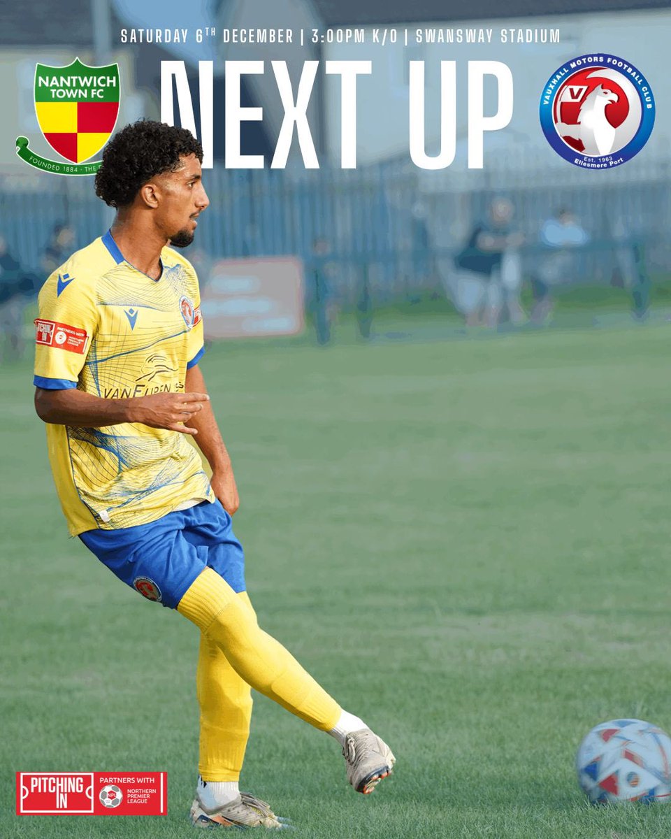 NEXT UP vs <a href="/TheDabbers/">Nantwich Town FC</a> 🔵🟡

The Motormen return to action this weekend with a trip to face Nantwich Town 👊

#COYM