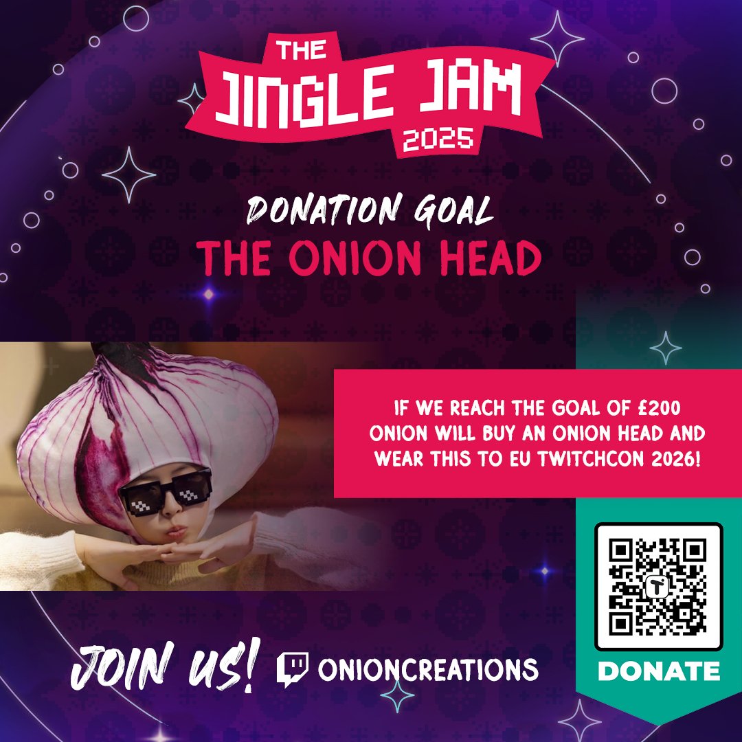 onioncreations's tweet photo. Woah, we're halfway there 🎶🎵
More than 50% of my donation goal for Jingle Jam has been reached! Can we make it to the goal? If we do there is something fun for the future... 👀 https://t.co/A1wmIGoe7y #JingleJam #JingleJam #Autistica https://t.co/HfKmZGz1Cz