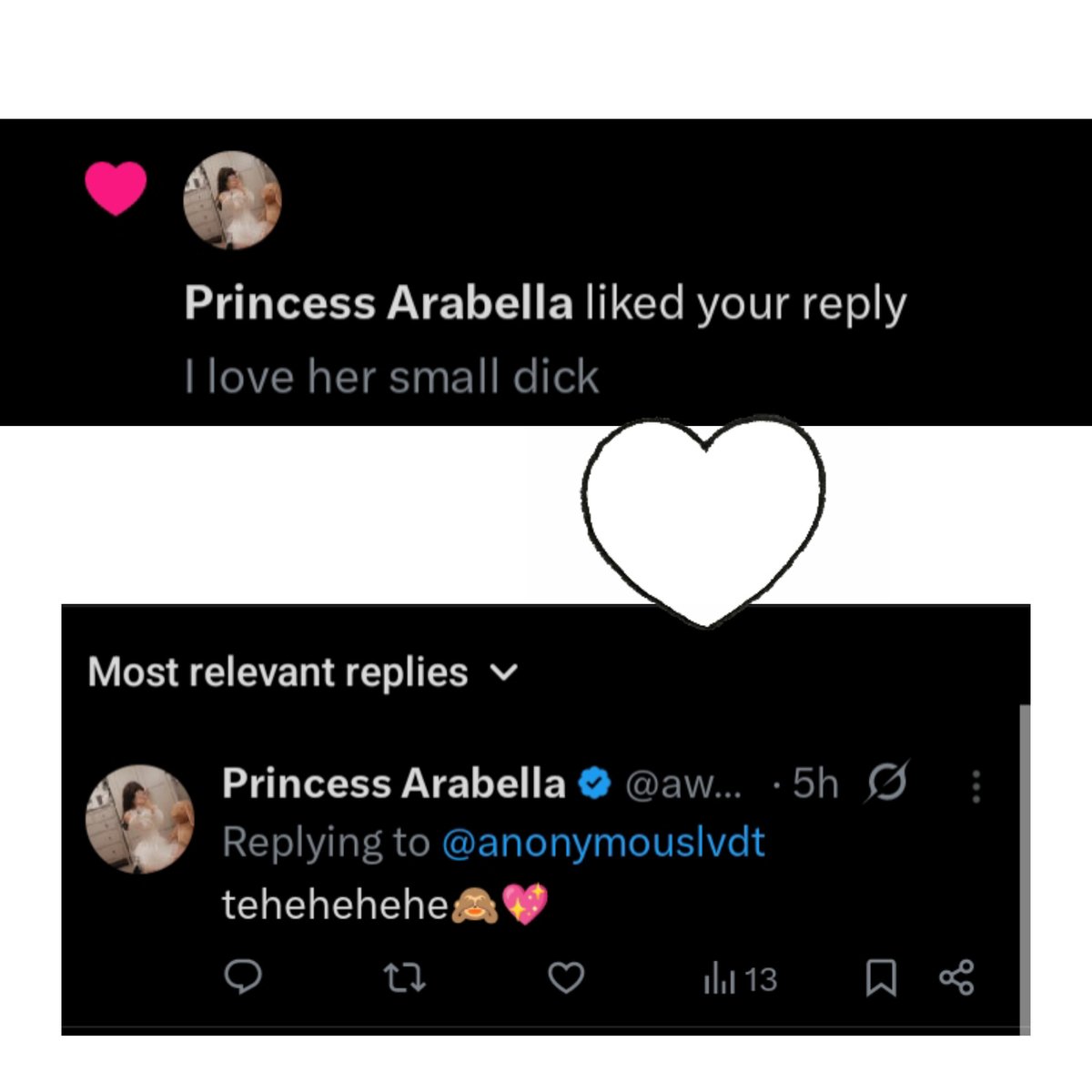 anonymouslvdt's tweet photo. I can't believe you answered me, I LOVE YOU. @awwarabella https://t.co/krlls8RxVj