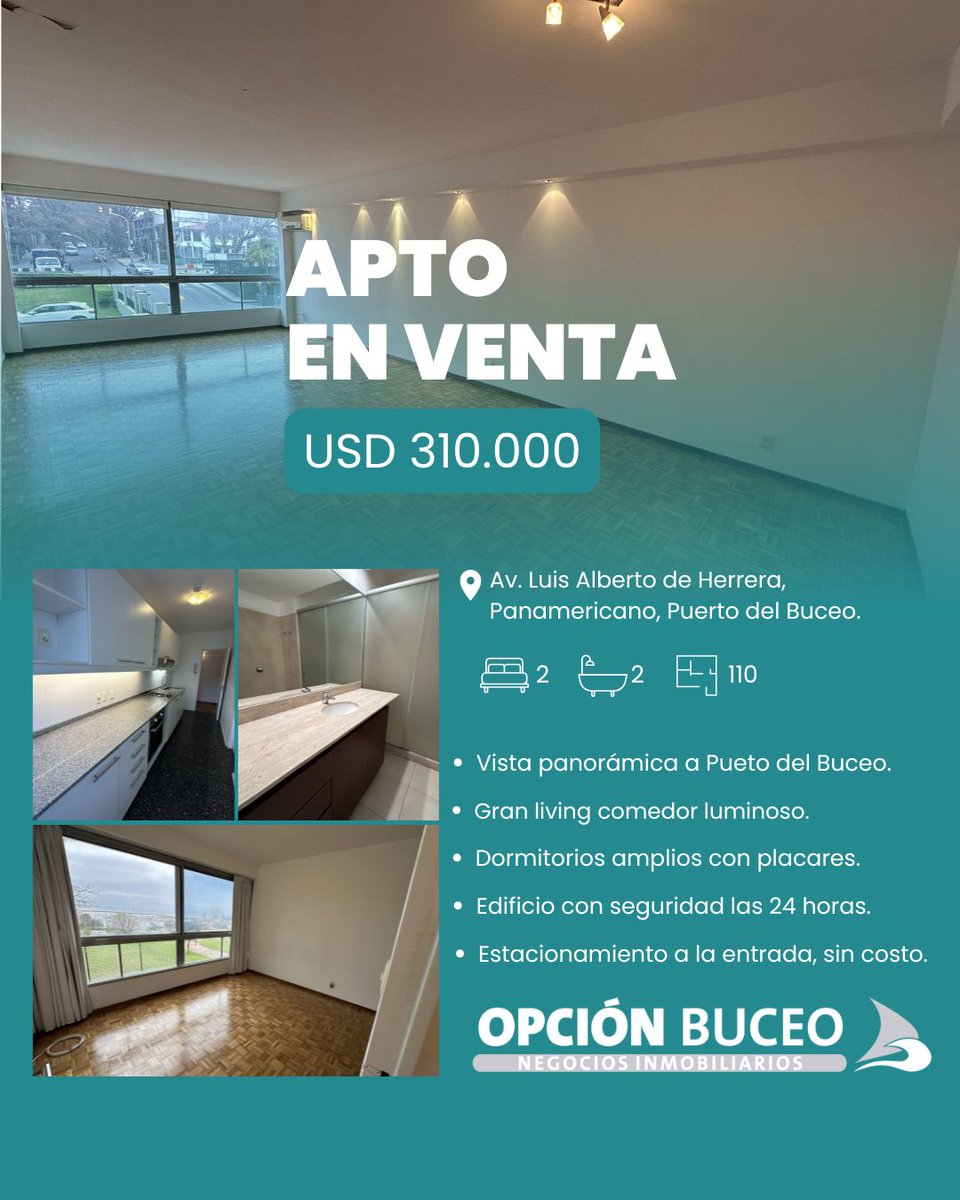 OpcionBuceo's tweet photo. APARTAMENTO EN ALQUILER

📍 Horacio y Luis A. de Herrera, Buceo / Pocitos Nuevo.
Más información en: https://t.co/JY2sWE9y9i
.
.
.
.
.
.
.
.
#inmuebles #propiedadesenalquiler #propiedadesenventa #bienesraices #buceomontevideo #ramblamontevideo #ciudad #alquiler #puertodelbuceo https://t.co/iYvcMhqSs7