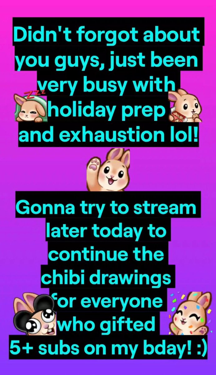 PristiniPanini's tweet photo. Just an update about me and streams! Been a busy holiday time but gonna try to stream today ♡ https://t.co/X6KqCZoUXR