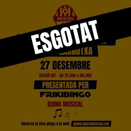 🤯 TOT VENUT per la Quina Musical del 27 de desembre

😝 Frikibingo, ja sabeu a on veniu

#QuinaBDT #NadalGroc