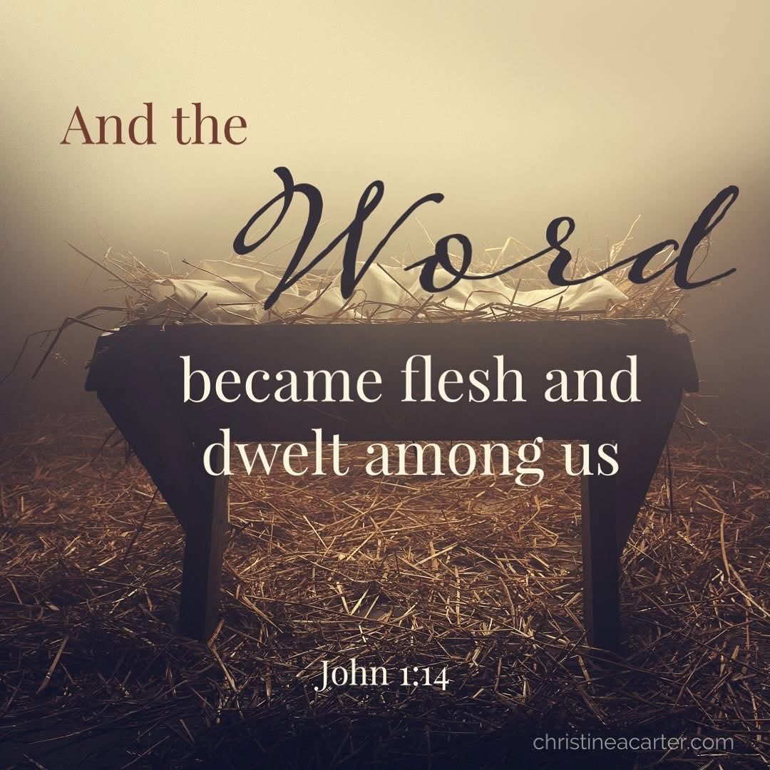 And the Word became flesh, and dwelt among us; and we saw His glory, glory as of the only Son from the Father, full of grace and truth. 
John 1: 14 🤎🤎