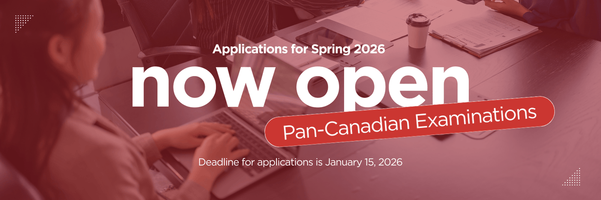ctcmpao's tweet photo. We're now accepting applications for the Spring 2026 Pan-Canadian Examinations! Applications must be submitted through the online portal by January 15, 2026 (5:00 p.m. ET).

Please share this post with anyone who may be interested in writing the Pan-Canadian examination. https://t.co/0BYureOqNd