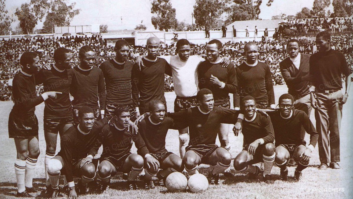 HistorySAZAR's tweet image. Kaizer Motaung with his team Kaizer XI, c 1969. Kaizer XI played their first game on 20 September 1969 – at the Union Stadium in Newlands in the west of Johannesburg, against a Transvaal Coloured Professional Soccer League Invitational XI. Kaizer Chiefs was formely established on…