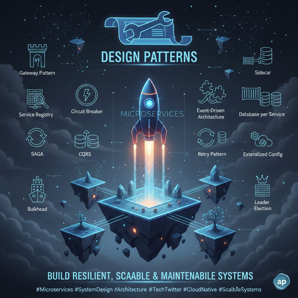 ankitpangasa's tweet image. 🚀 Microservices aren’t just about splitting services — they’re about designing them right.
Here are some battle-tested design patterns every engineer should know:
✅ Gateway Pattern
✅ Service Registry
✅ Circuit Breaker
✅ SAGA
✅ CQRS
✅ Bulkhead
✅ Sidecar
✅ API Composition…