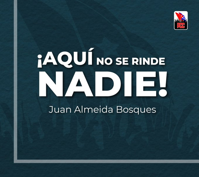 Como hace 69 años cuando el durísimo revés en Alegría de Pío y por muy difícil se presenten las circunstancias, mayor será nuestra voluntad de vencer. Como dijera el Comandante Juan Almeida Bosque, “Aquí no se rinde nadie!!!”
#CubaViveEnSuHistoria