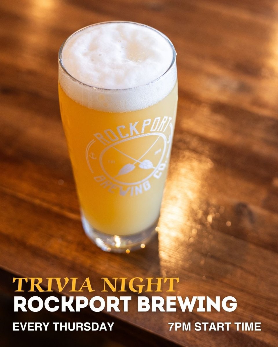 MABrewersGuild's tweet photo. Trivia time! Weekly nights at #MBGMembers Rockport Brewing, Thirsty Robot, and Black Hat Brew Works. Great beer, great competition! 🍺

#MABeer #MATrivia

📸: @Rockportbrewing, Thirsty Robot, @BlackHatBrewWks https://t.co/KoIVYKMSeC
