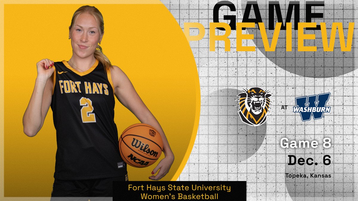No. 3 women's basketball wraps up the weekend on the road against Washburn Saturday afternoon in Topeka. fhsuathletics.com/news/2025/12/5…