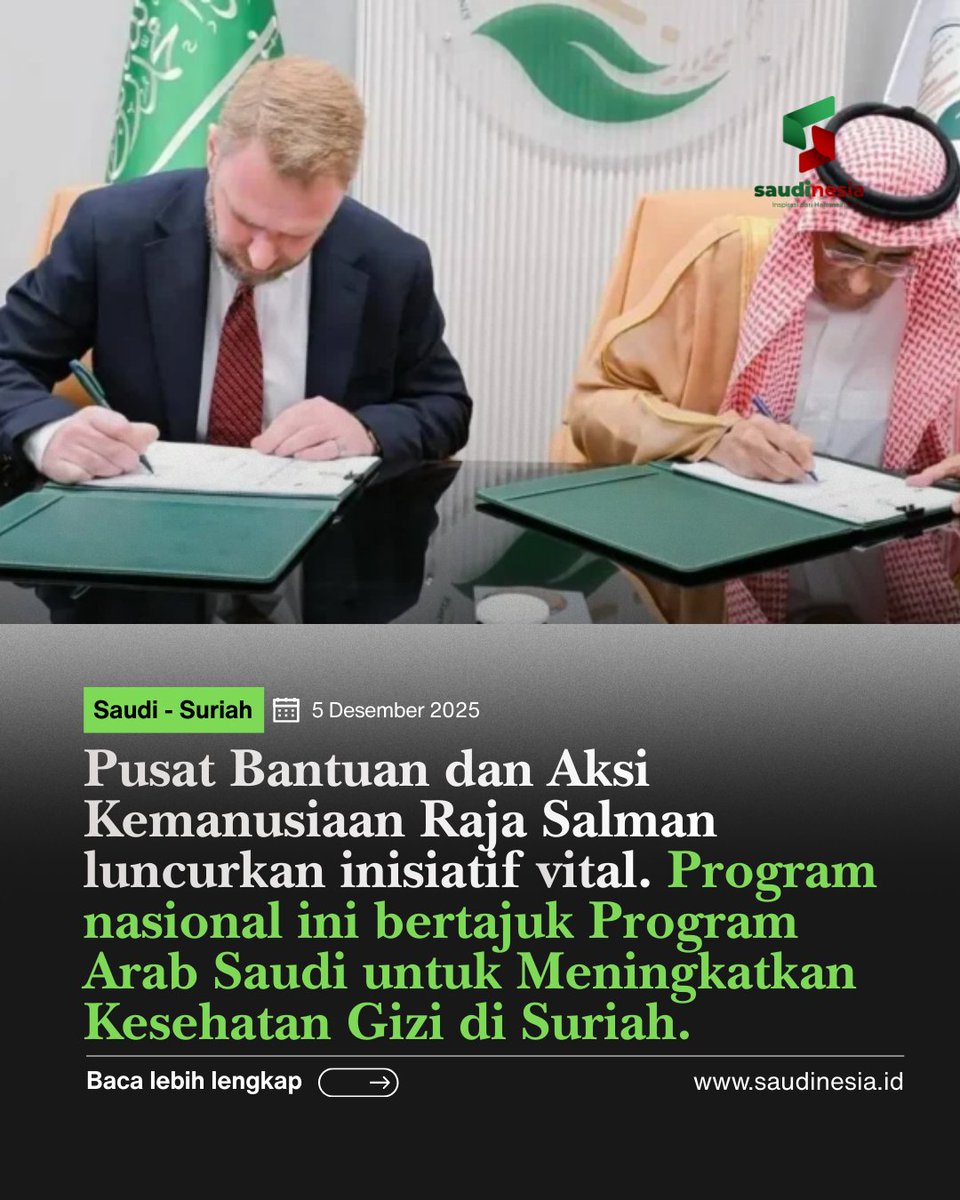 saudinesia's tweet image. #KSrelief mengalokasikan dana sebesar US$ 4,5 juta. Dana ini bertujuan mempertahankan layanan di 70 fasilitas #kesehatan di #Suriah. Lokasinya tersebar di #Aleppo, #Homs, #Hama, dan #Idlib.

Baca selengkapnya di: saudinesia.id/akhbar/program…