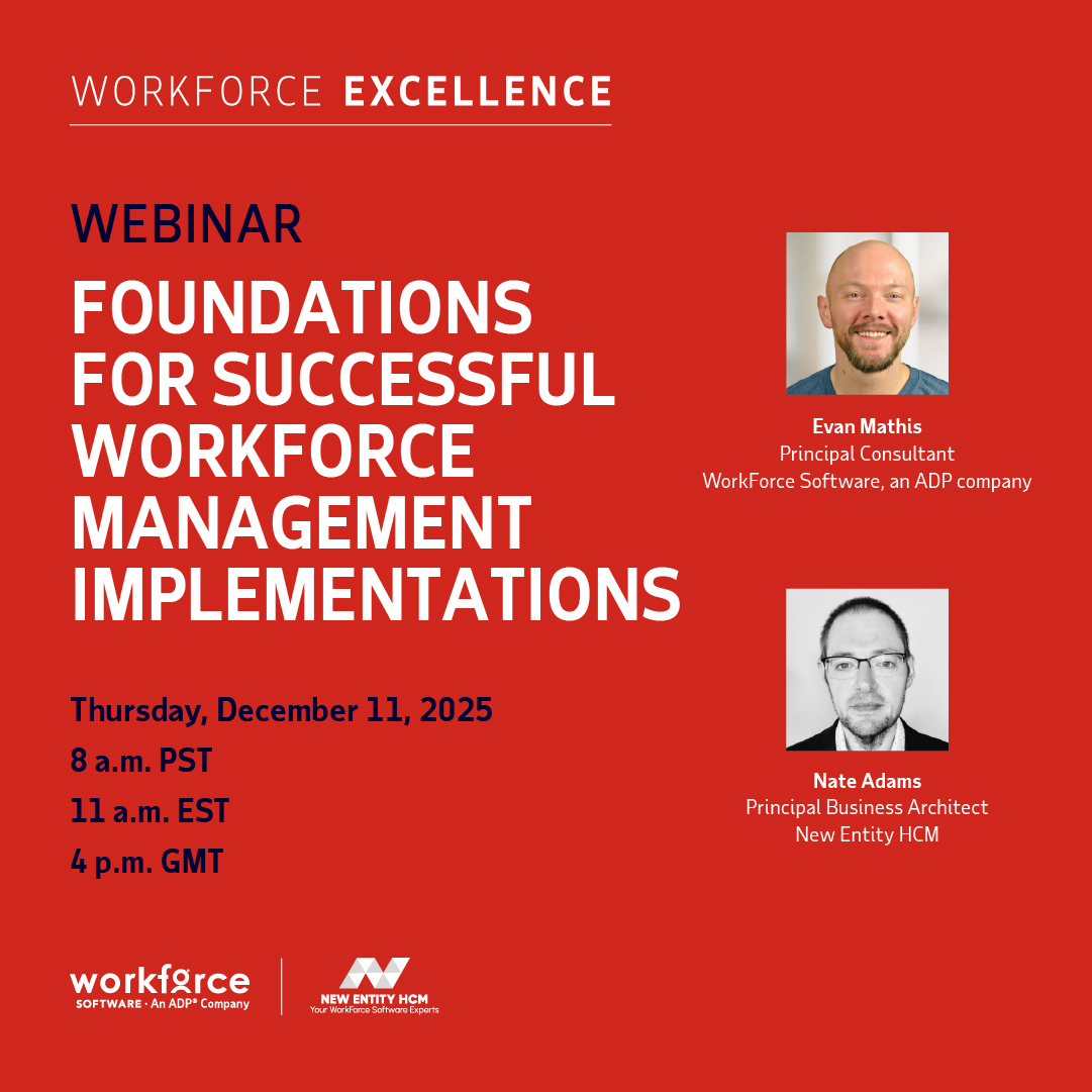 Join our next Workforce Excellence webinar with New Entity HCM on December 11 to learn how modern technology can help simplify project planning, reduce risk, and set your organization up for long-term success. Register here: bit.ly/4r7qHn2