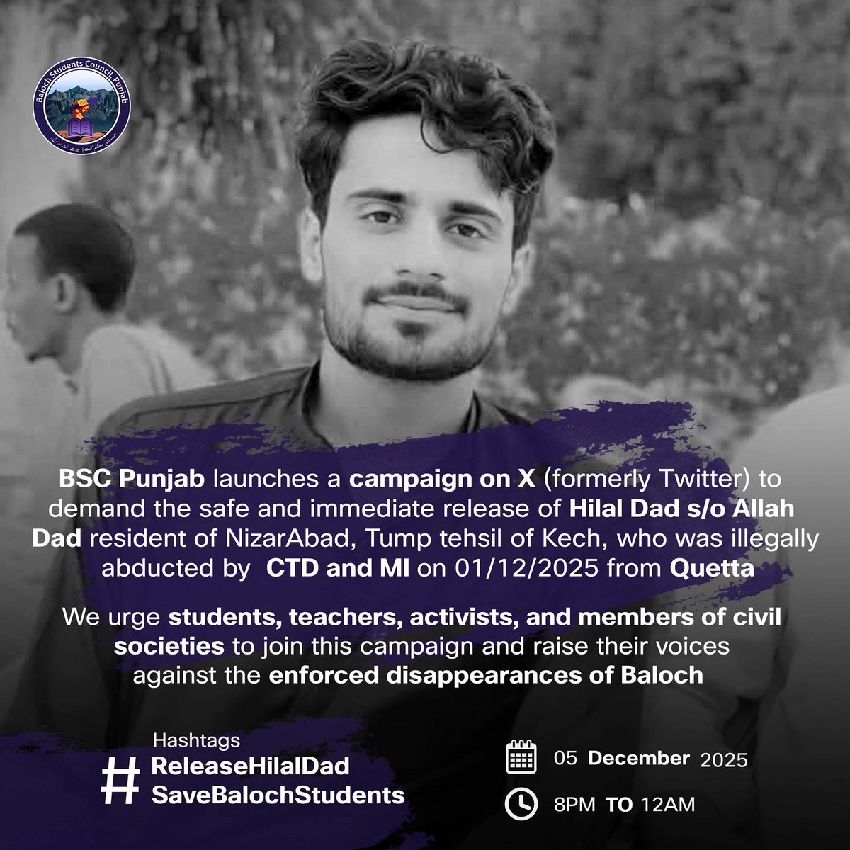 AzmatAziz5's tweet photo. Graduated with hopes But disappeared with despair 
#ReleaseHilalDad 
#SaveBalochStudents https://t.co/I7xO1OFAp6