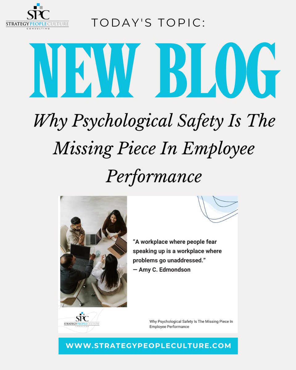 andrew_botwin's tweet photo. Why psychological safety might be the missing link in employee performance. When people feel safe to speak up and make mistakes → teams collaborate, innovate &amp; perform better. Read more 👇 https://t.co/bI1q5jxgPS
#WorkCulture #PsychSafety #Leadership https://t.co/BiX7MHl5Sf