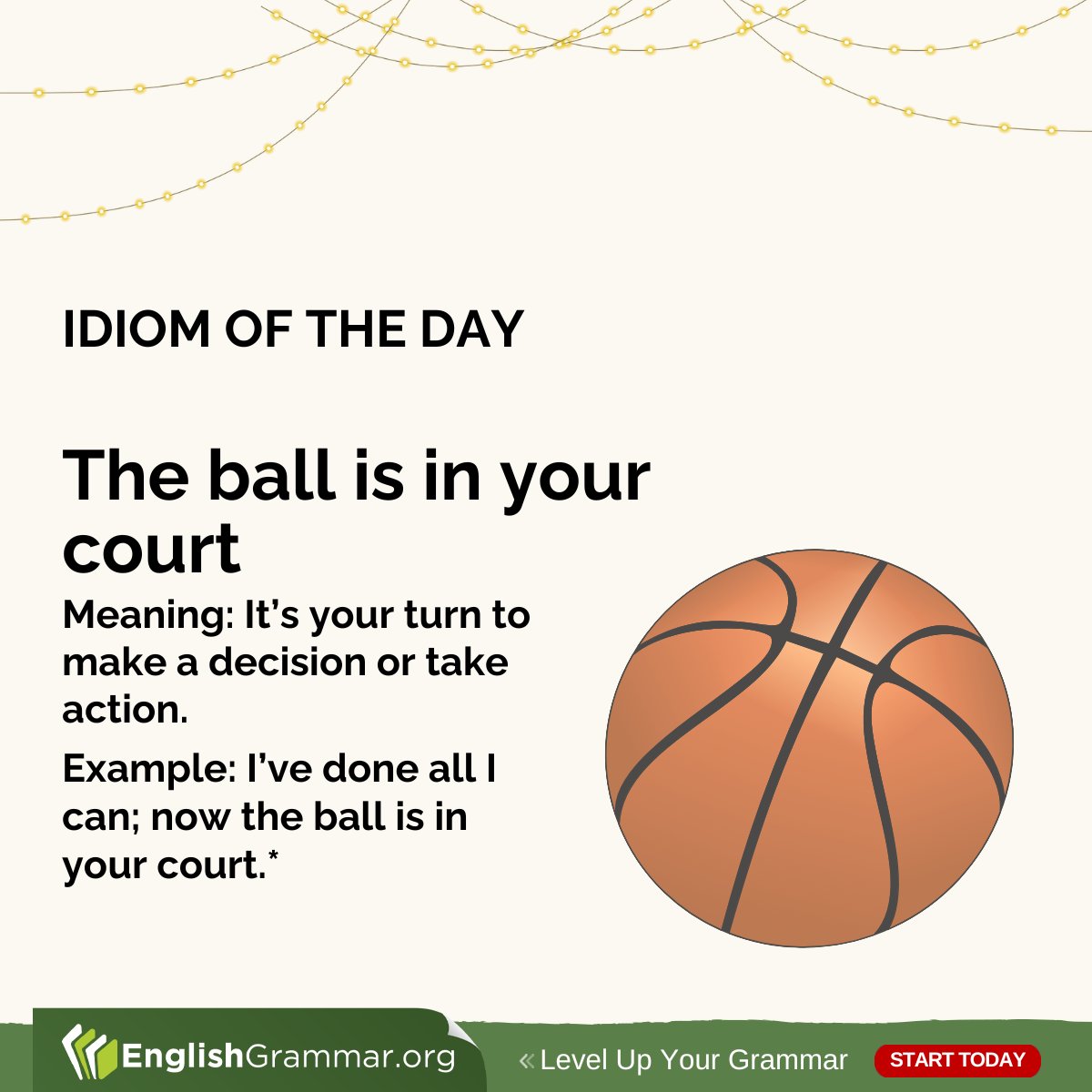 The ball is in your court