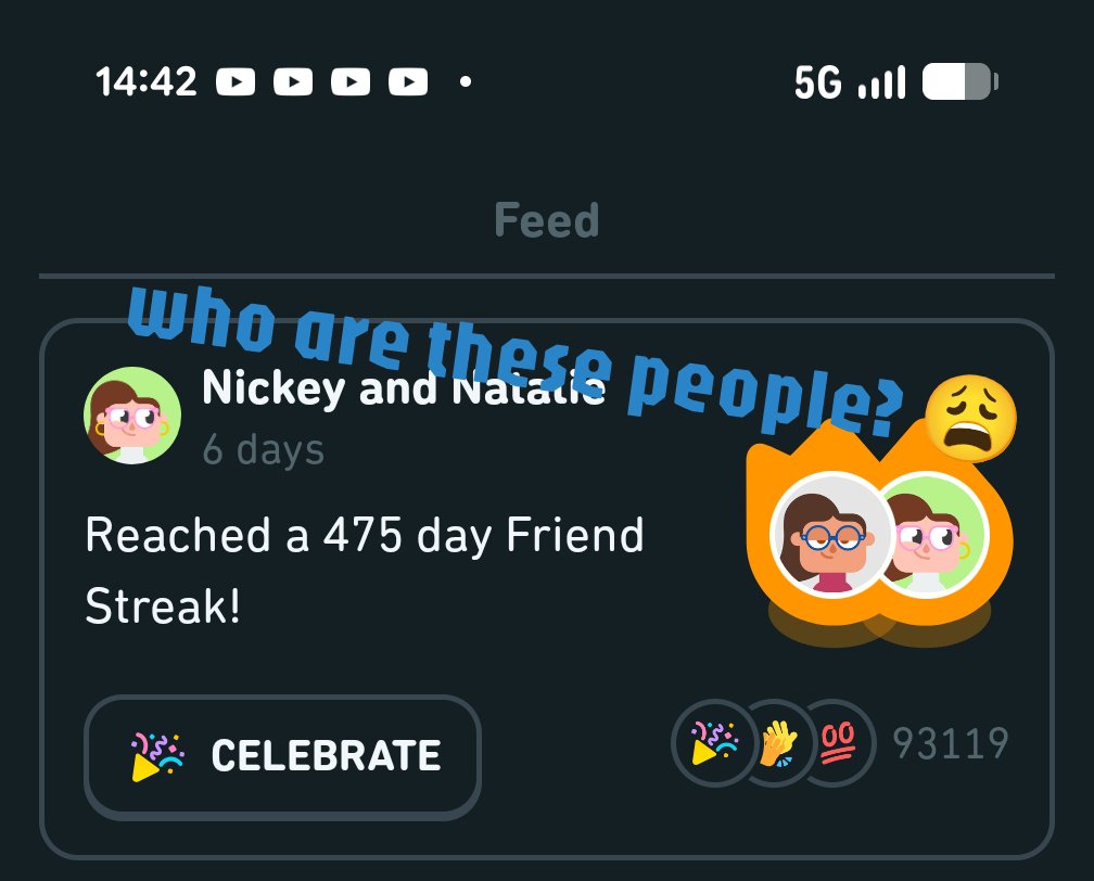 ClivesJourney's tweet photo. @duolingo @duolingoUK is there an option that allows me to switch off notices of peoples accomplishments in my feed. I only want to see people I know and follow. https://t.co/igUTp0PMwD