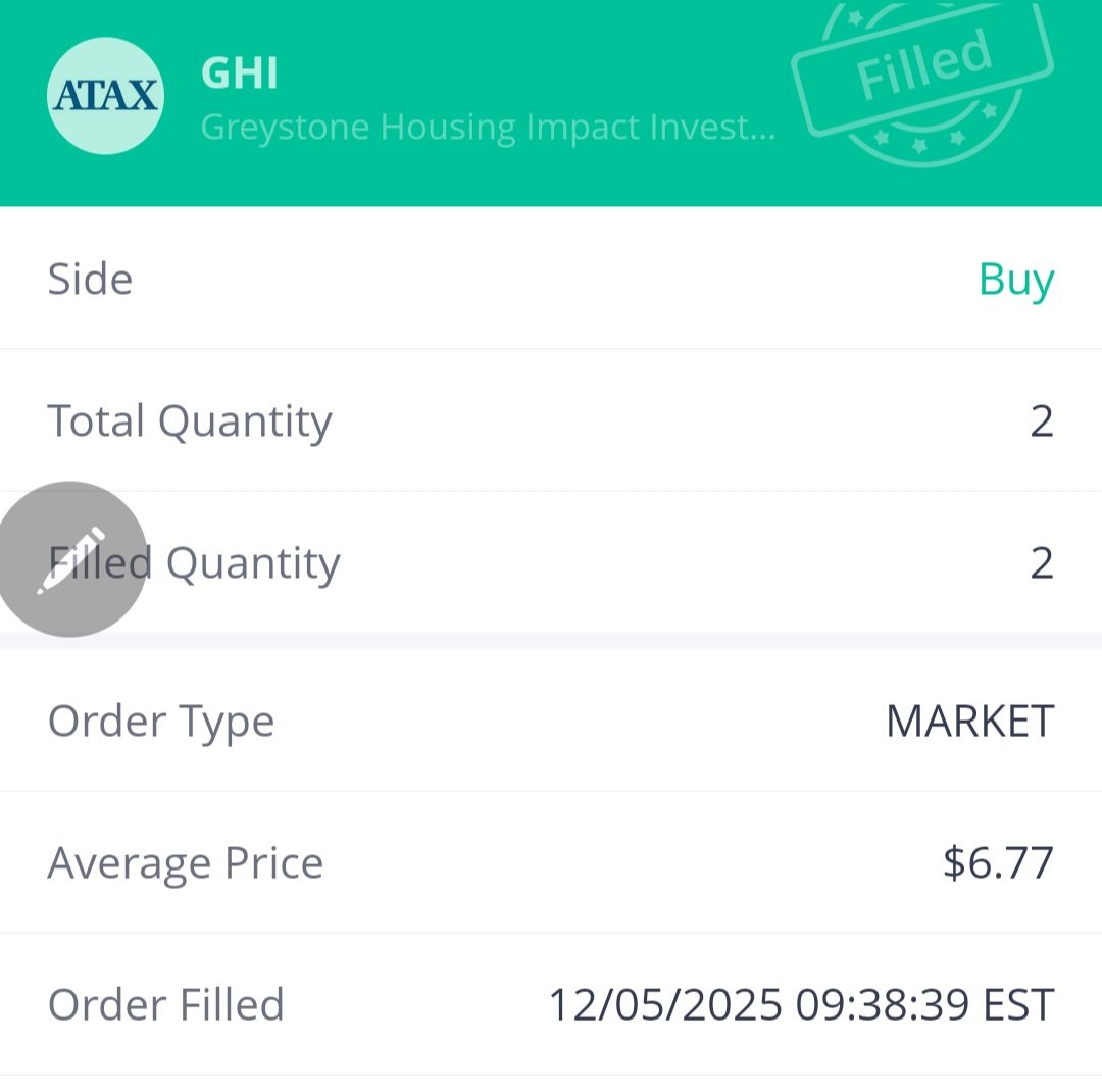 Added 2 shares of GHI to the EWDF <a href="/6/">Adrián Lamo</a>.77 a share. Greystone Housing Impact Investors LP. 
GHI has an annual dividend of $1.48 per share, with a yield of 21.96%. The dividend is paid every three months and the last ex-dividend date was Sep 30, 2025.