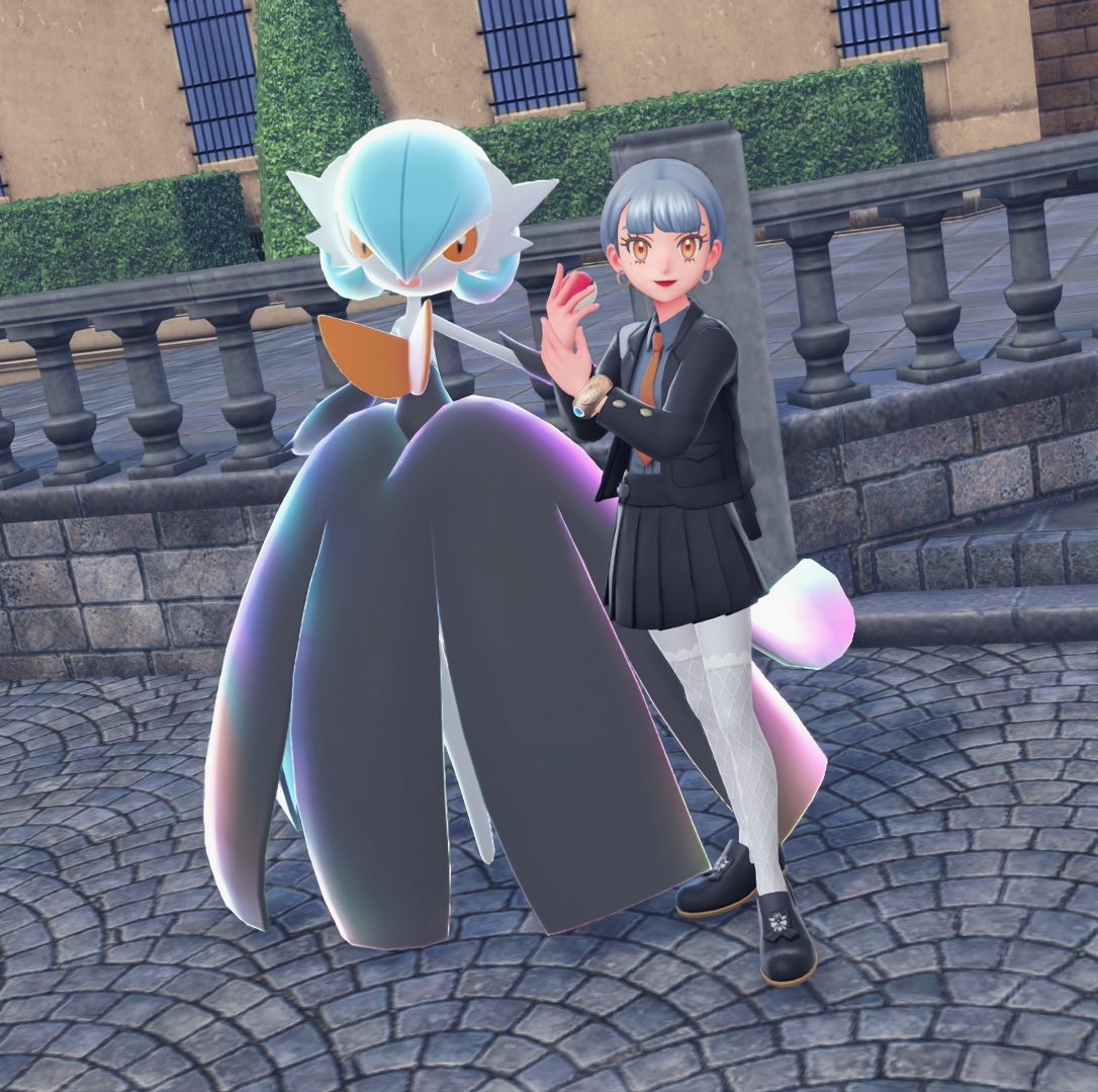 ✨🩵色メガサーナイトコーデ🖤✨ #PokemonLegendsZA #ZAマイコーデ