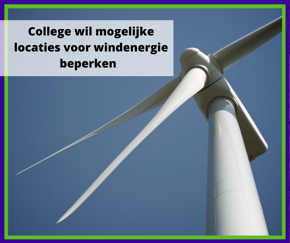 Als het aan het college van B&amp;W ligt worden de mogelijke locaties voor #windenergie in Steenwijkerland beperkt tot het #bedrijventerrein Groot Verlaat in #Steenwijk en het defensieterrein op de grens met Westerveld. 

Lees hier alles 👉 bit.ly/48SYlGa