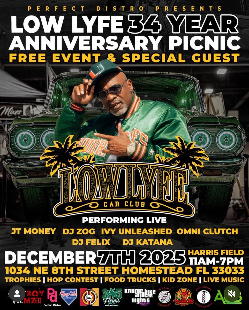 Celebrating 34 Years of the #LowlyfeCarClub with the OG  #JTMoney autolnkusa.com/e/low-lyfe-34-… See You There!!!