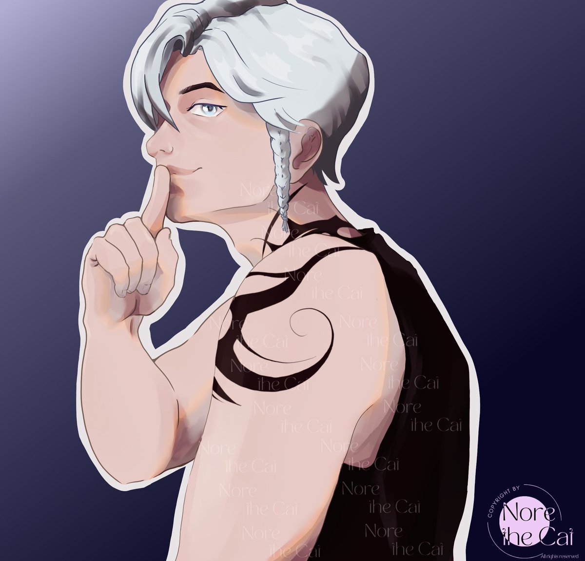 Cooking up an art, and givin' me that damnnnnn~ 
New art for my Discord channel profile picture! 
Thanks to <a href="/ANorrre/">Nore the Cat (comms open!!!!)</a> for the fantastic art! Check her out if you are planning for art commissions!