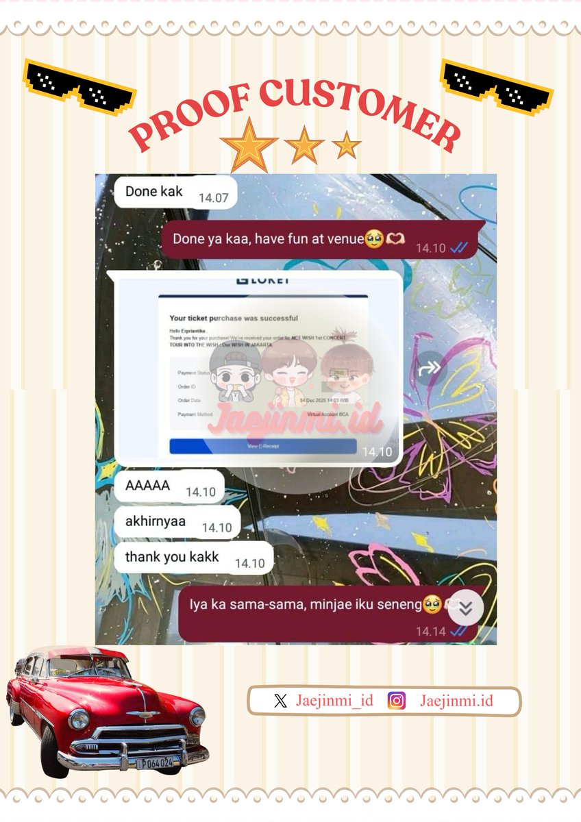 Jaejinmi_id's tweet photo. Thankyou sudah jastip di Jaejinmi🤩🤍 NCT WISH IN JAKARTA 2026 ♡ˎˊ˗
#customerproof #jaejinmiproof https://t.co/fMBDaHzZNZ