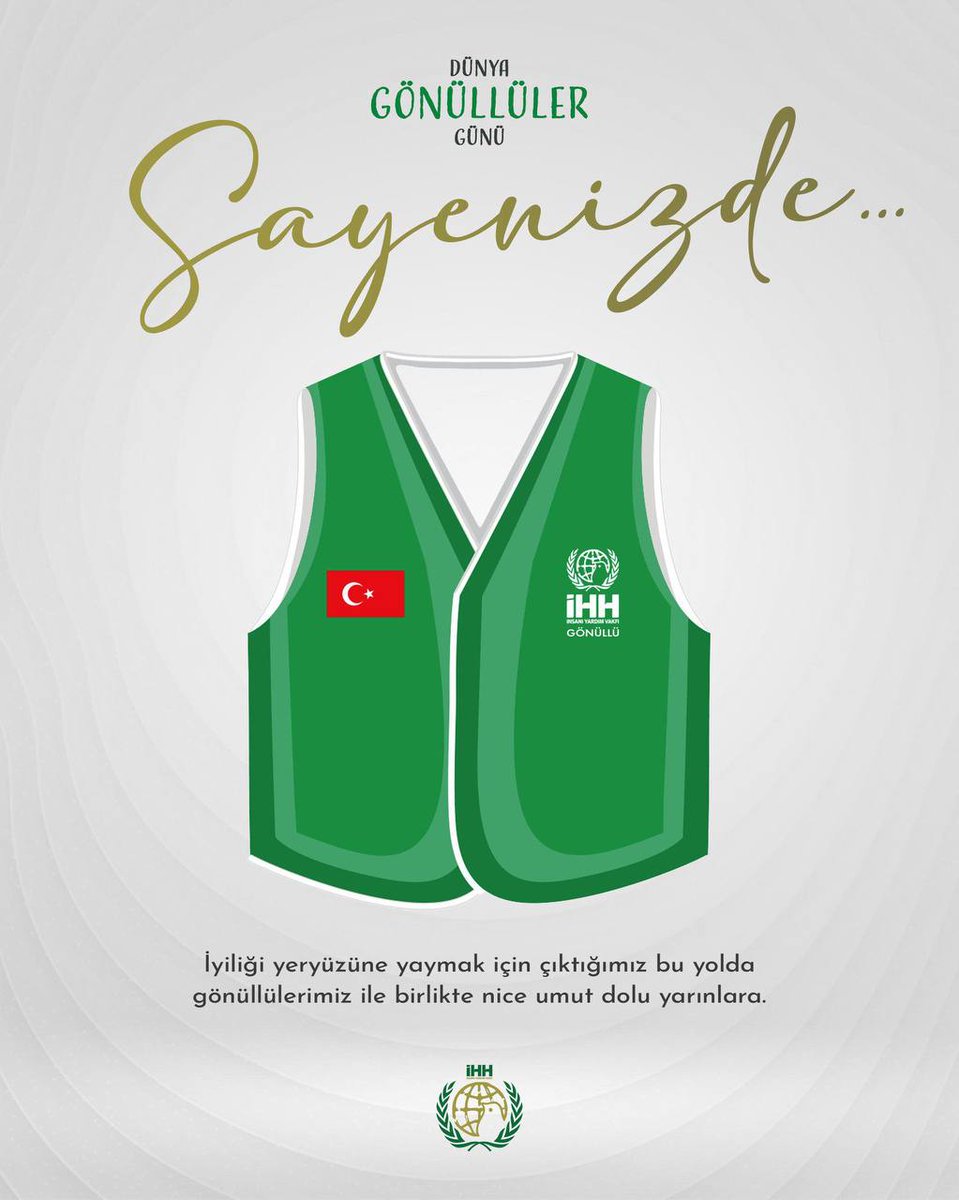 Tüm gönüllülerimizin #DünyaGönüllülerGünü kutlu olsun. 🌿

İyiliği yeryüzüne yaymak için çıktığımız bu yolda gönüllülerimiz ile birlikte nice umut dolu yarınlara.