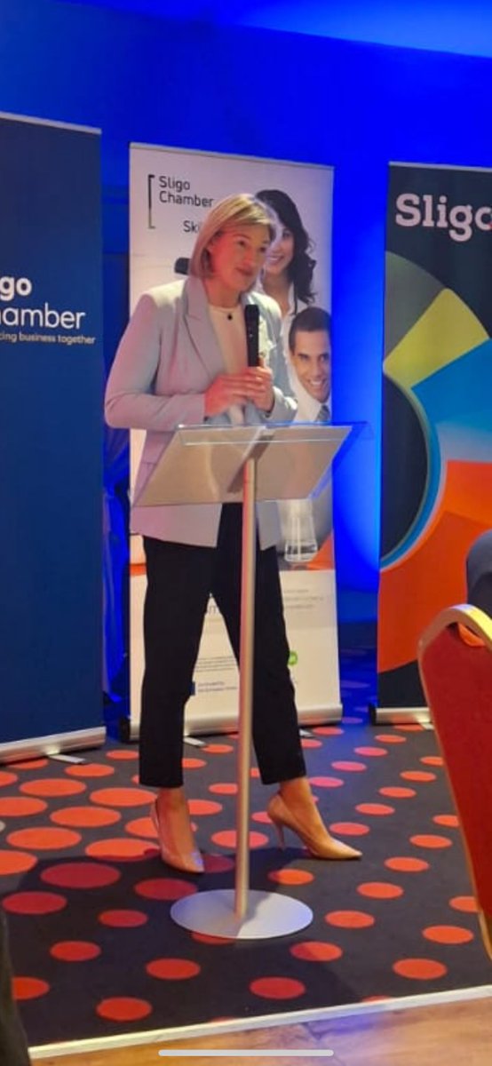 SligoChamber's tweet photo. We are delighted to have hosted a highly enjoyable President’s Christmas Lunch at the Glasshouse Hotel with our special guest, MEP and racing legend Nina Carberry, introduced by our own president Ann Butler #Sligo #NorthWest #Business https://t.co/ki0Q4STZge