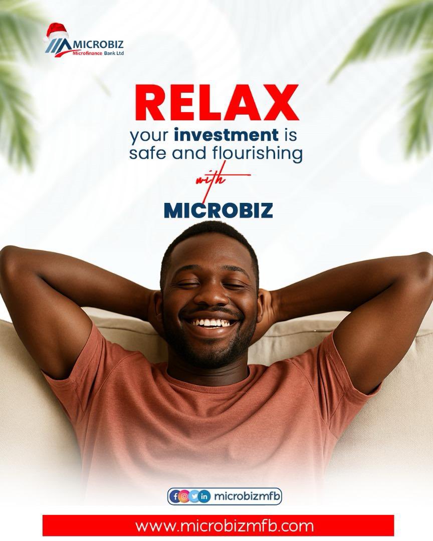 microbizmfb's tweet image. Relax!

Your funds are safe with Microbiz and its growing exponentially.

We’ve got your back, happy weekend.

#abuja #microfinancebank #bankingandfinance #smallbusinessowner