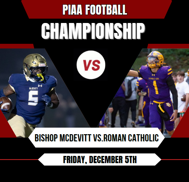 Trib_live's tweet photo. 🏆 PIAA Football Championship🏆

@McD_Football_ vs @_RomanFootball 

📺 https://t.co/njlmJK9rAV
📅 today @ 7p.

@McD_athletics @Maj_QB1 @RomanAthletics @RomanCatholicHS @RomanCatholicHC @IMANgine_ME @RamunoJr @AOPathletics @shaclmt13 @RMackes @riley_robell @ryanmrusso https://t.co/KDw5PzqNHu