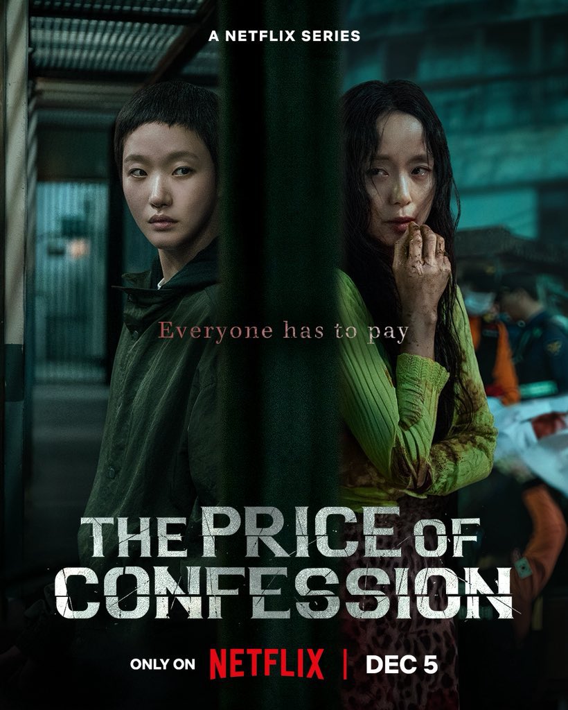 I’m screaming now 
go watch the new K-drama on Netflix: The Price of Confession
All the episodes are out and it’s sooo good 😩 The female leads are Jeon Do‑yeon and Kim Go‑eun she is k!lling it #priceofconfession