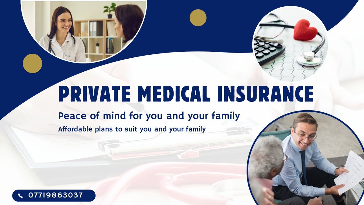 No one likes to think about being unwell but with waiting lists getting longer, private health insurance gives you access to medical care and may cover some costs involved.  Phone Aidan on 07719863037 to see what best policy options are for you and your family.