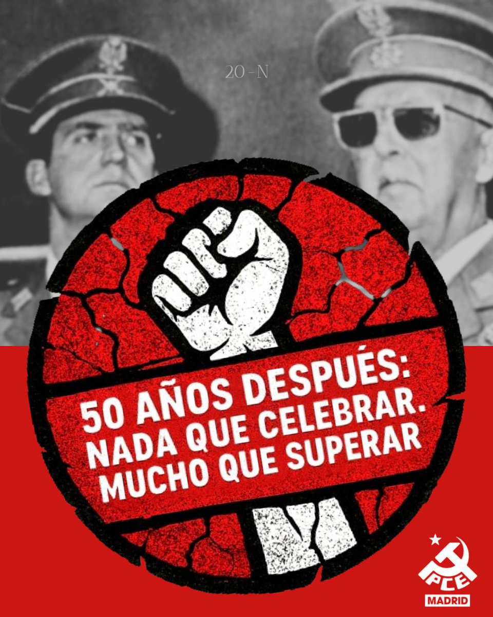 📢Manifestación 6 de Diciembre: Nada que celebrar, mucho que superar. Salimos a la calle contra el régimen del 78. Construye la esperanza💥 #LaAlternativaEsComunista✊