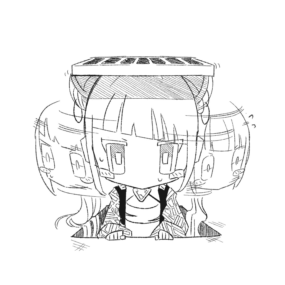これは思い付きで描いた
ダクトから周囲を警戒する春猿火
#春猿火美術部