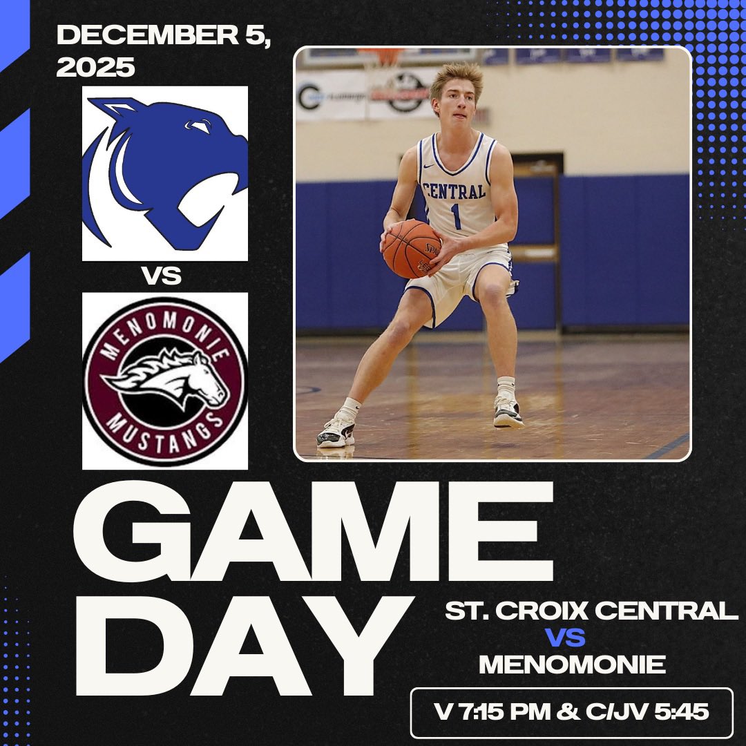 No plans tonight?!? Highly recommended that you make the short drive over to Menomonie for some Panther Boys Basketball!  Game details and link 👇🏼!  

📆 Friday Dec. 5th 
🕰️ C/JV 5:45 &amp; V 7:15 
📍 Menomonie High School 
🏀 Non-Conference 
📺 youtube.com/live/7GrMkvk1c…