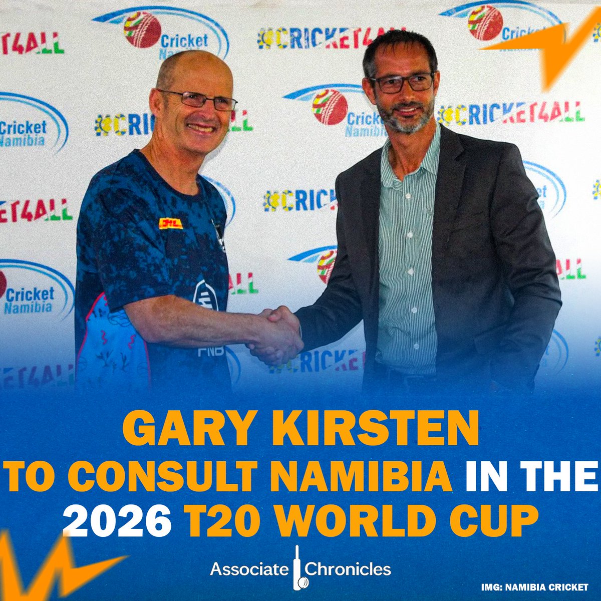 🇿🇦 Gary Kirsten joins Namibia 🇳🇦 as a consultant coach! 

Ahead of the 2026 T20 World Cup, the World Cup-winning coach brings tons of experience to boost the Eagles’ preparations.🦅

#NamibiaCricket #AssociateCricket #CricketEverywhere
