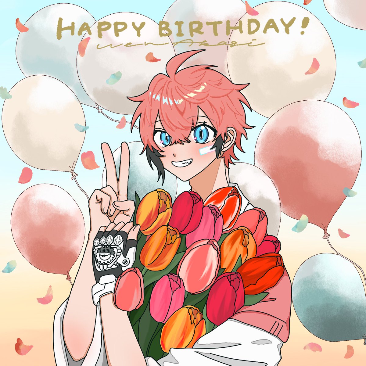 ab_akgoshi's tweet photo. ウェンくんお誕生日おめでとうございます🎈🎊いつも楽しい配信をありがとう！幸せいっぱいの一年になりますように！！！
 #赤城ウェン激アツ爆誕祭2025
 #紙とウェン https://t.co/FU4ULvr41a