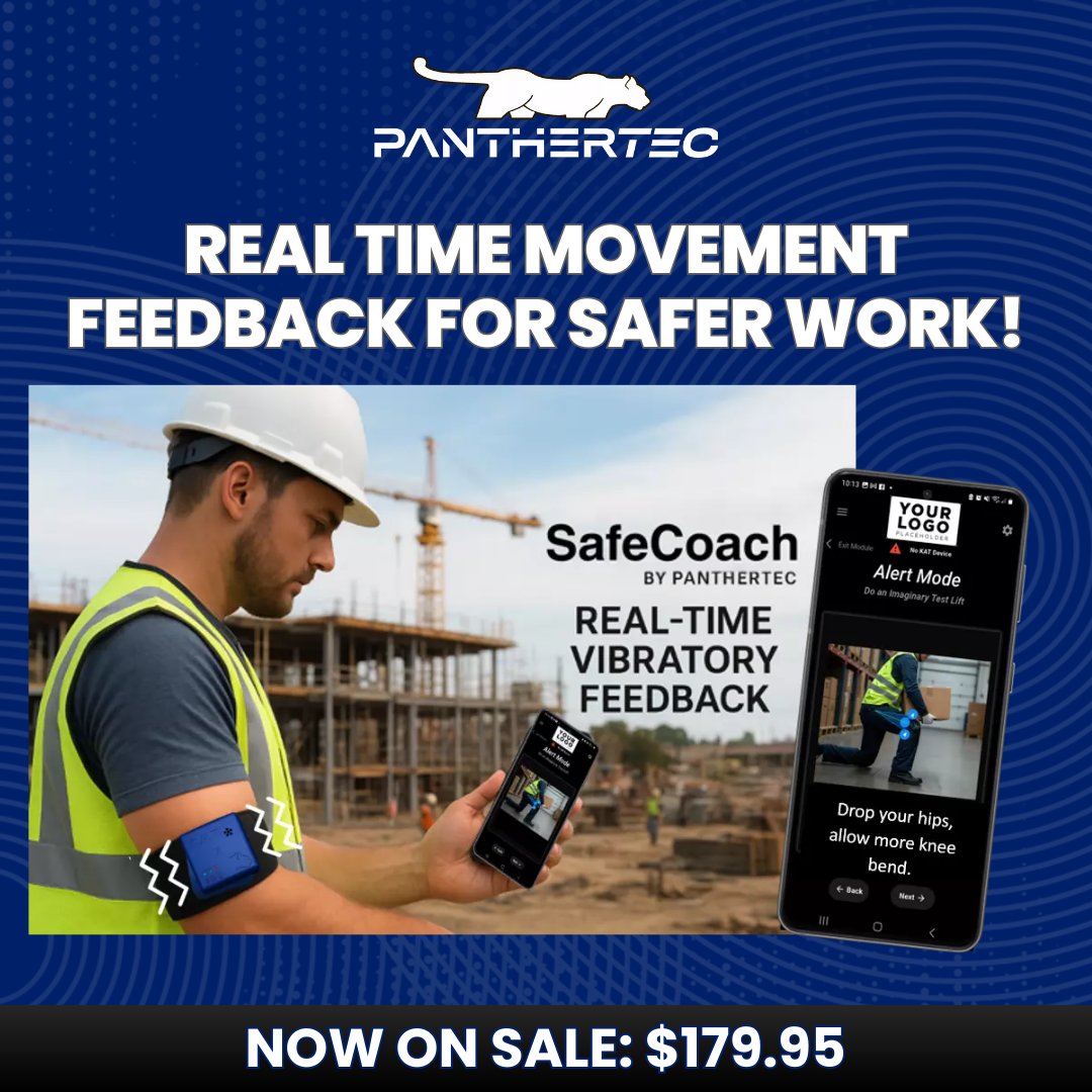 PanthertecKat's tweet image. Workplace safety just got smarter.

Detect. Prevent. Correct.

#safecoach #industrialathlete #movesmarter #injuryprevention #panthertec #workplacesafety

👉 panthertec.net/pages/industri…