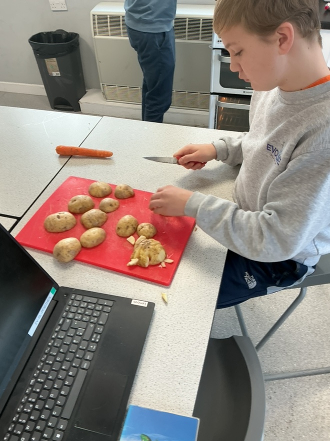 Image for the Tweet beginning: Students developed their cooking skills