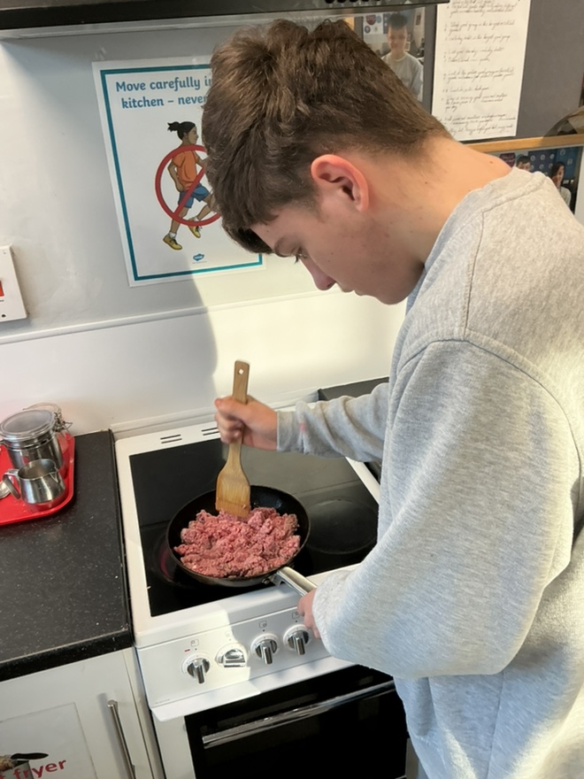 Image for the Tweet beginning: Students developed their cooking skills