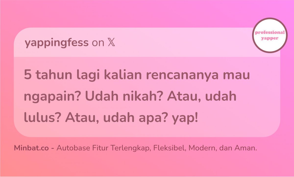 yappingfess's tweet photo. Udah apa? 🩷 https://t.co/vA9vwuHRjN