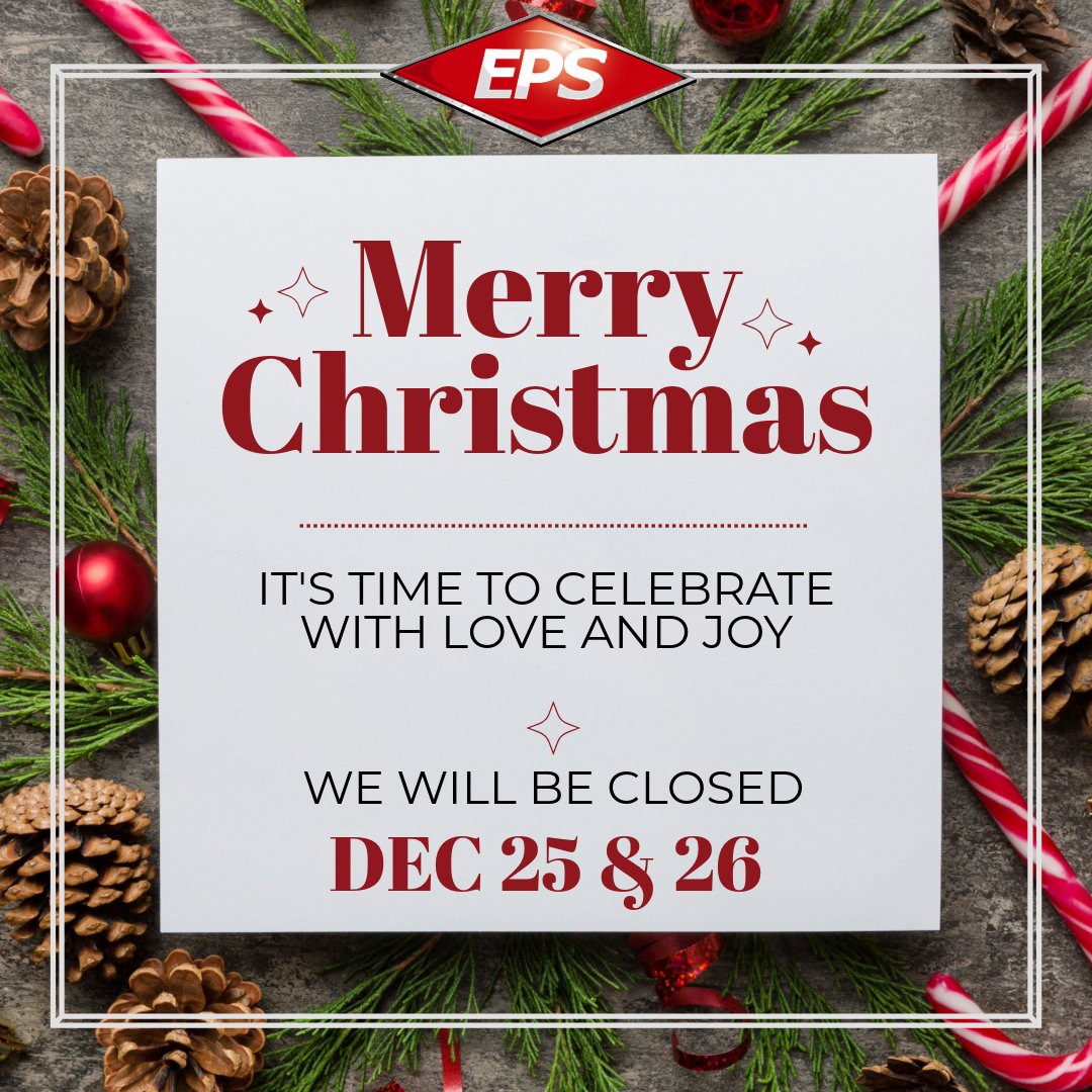 In celebration of the holiday, we’ll be taking a couple days off to enjoy time with loved ones. We’ll be back to assist you on Monday, December 29th. 🎄

Wishing you all a Merry Christmas, may it be filled with joy, peace, and happiness! ✨

#christmasclosure