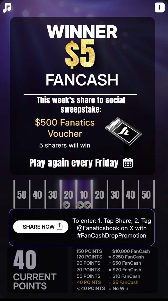 Play the #FanCashDropPromotion today
 fanatics.onelink.me/5kut/p6fykbjo