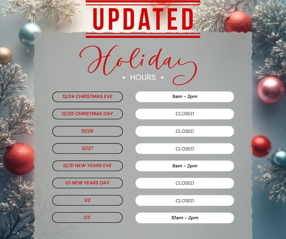 ceisports's tweet photo. Here is our UPDATED holiday hours. Don't forget to stop in and do your Christmas shopping before it's too late! https://t.co/MztjZhjz8F