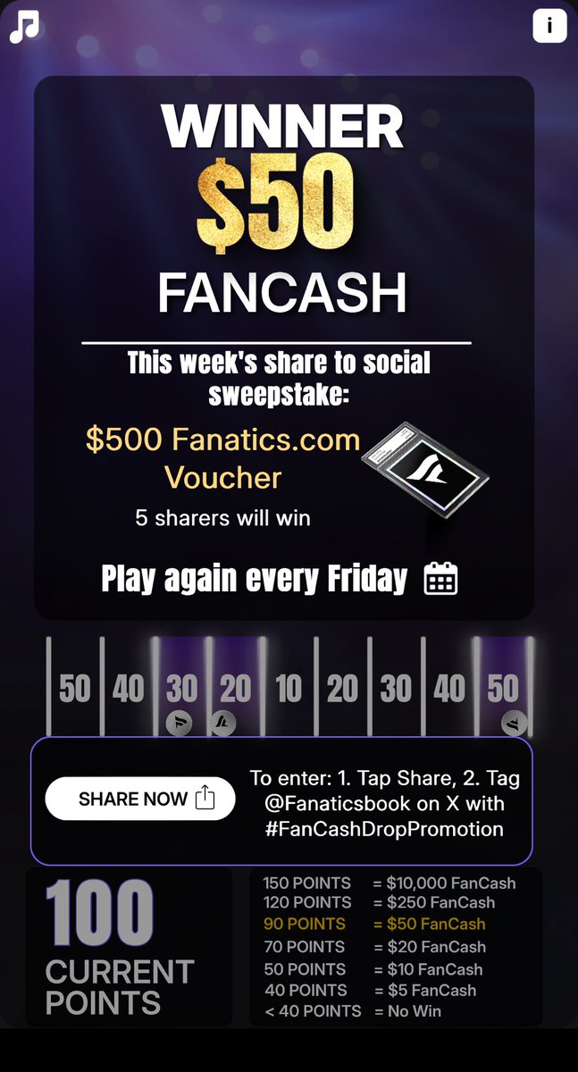 Varus13's tweet image. Play the #FanCashDropPromotion today

3 weeks in ah row waking up to $50 every Friday ⁦@FanaticsBook⁩  fanatics.onelink.me/5kut/p6fykbjo