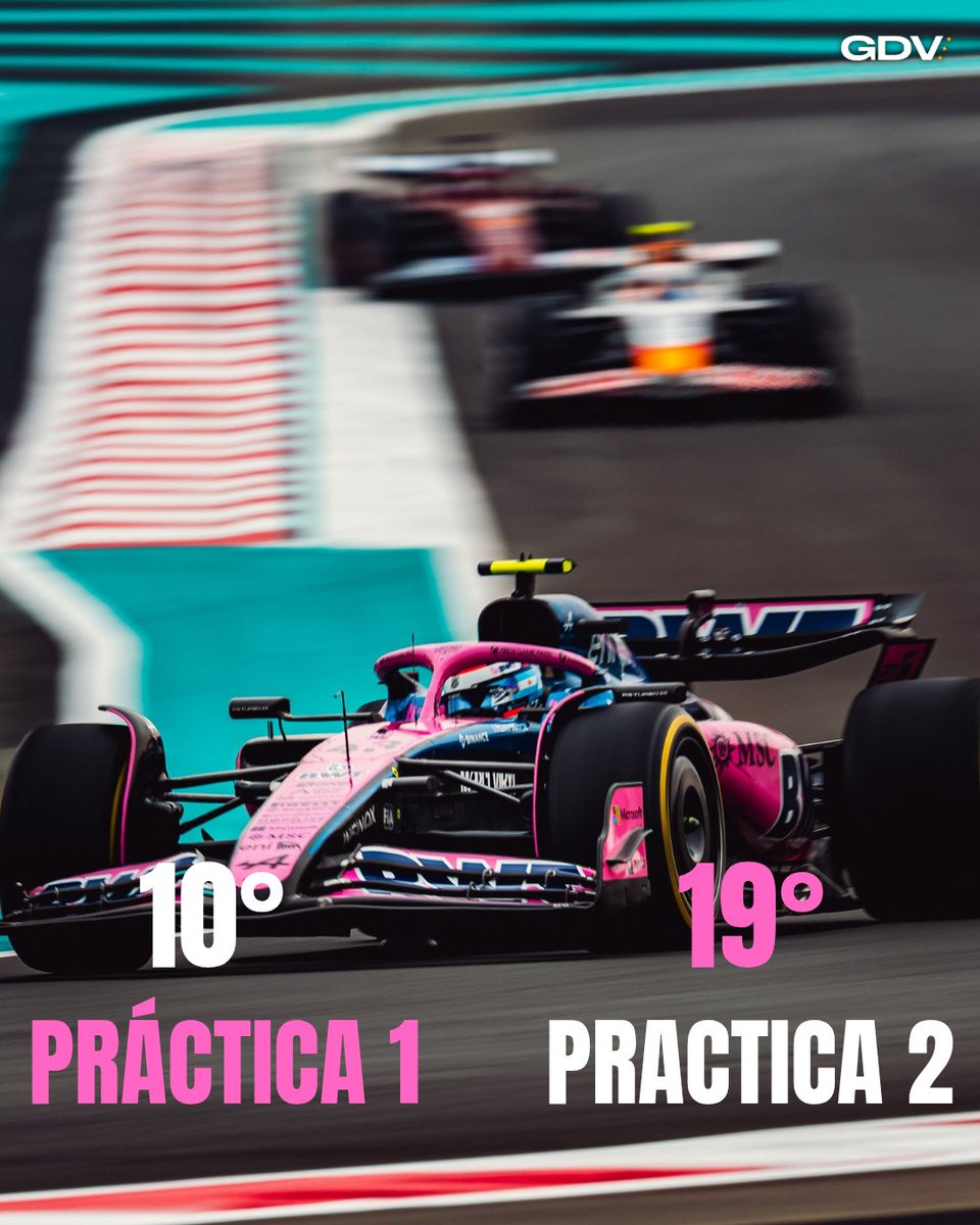 #AbuDhabiGP 🇦🇪

🏁 Prácticas 1, Franco Colapinto 🇦🇷 hizo un tiempo de 1:24:855 a 0.370 de Lando Norris, quien hizo el mejor tiempo. Seguido por Verstappen y Leclerc.

Sigue...